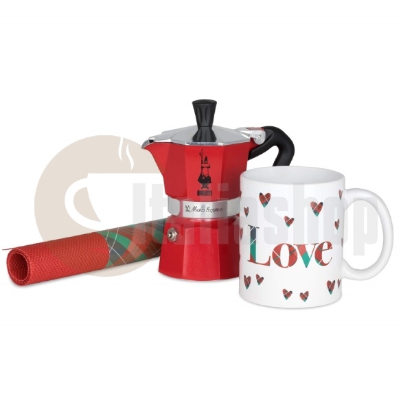 Bialetti Set Kávovar, pohár a podložka