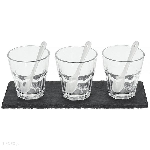 Bialetti Glass Cups with spoon - 3 pcs.