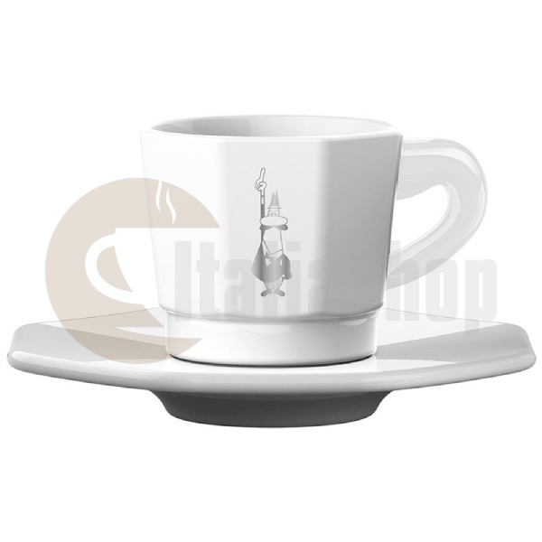 Bialetti Perfetto Moka Set Of 4 Cups Espresso With Plates
