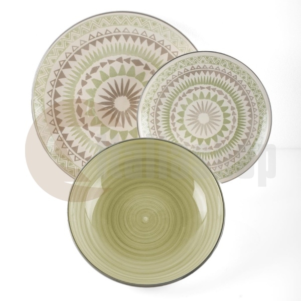 Evviva Dishes set Gradara Green - 18 pcs.