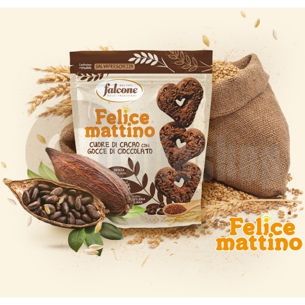 Falcone Biscuits Felice mattino With Pieces Of Chocolate
