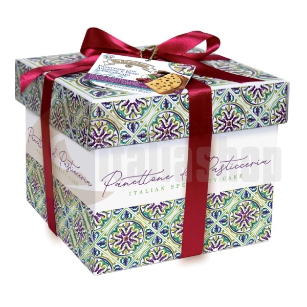 Panettone With Pieces Of Dark Chocolate And Black Cherries