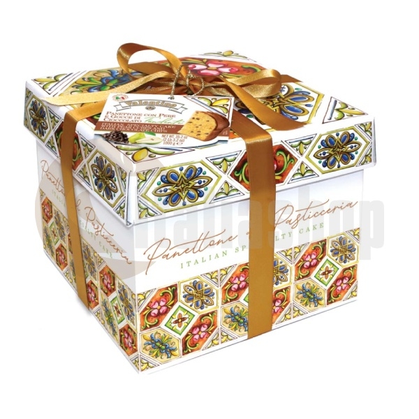 Panettone With Dark Chocolate Pieces And Pear Cubes