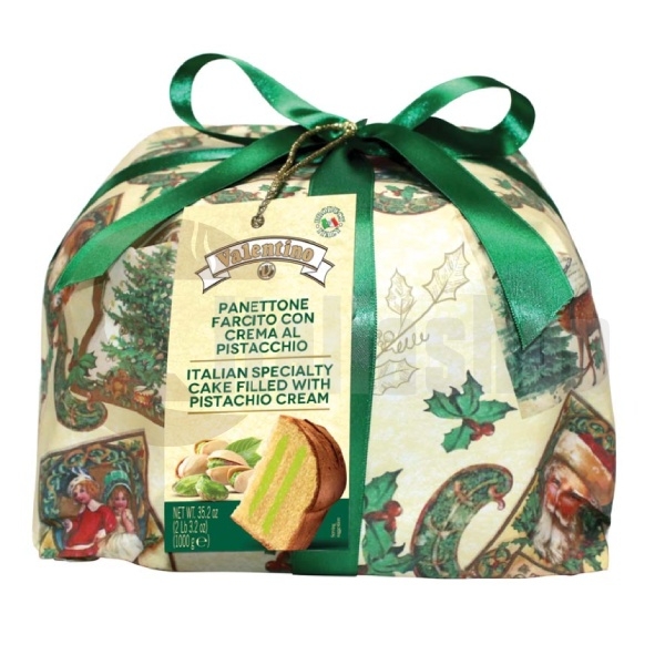 Panettone Filled With Pistachio Cream