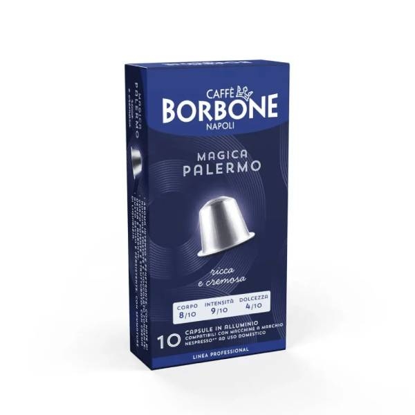 Borbone Compatible Capsules Nespresso Alluminio Magica Palermo 10 pcs