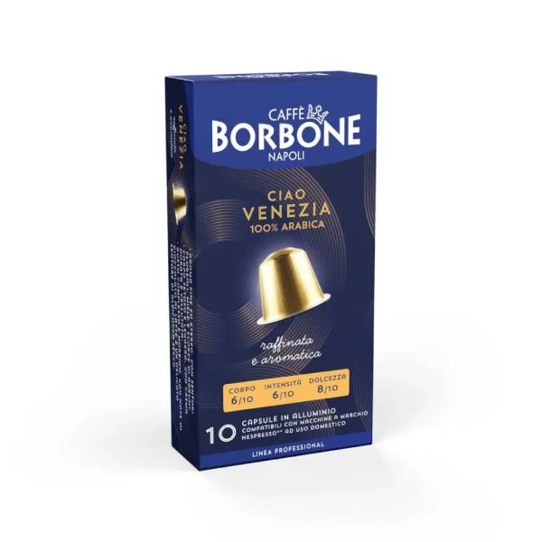 Borbone Compatible Capsules Nespresso Alluminio Ciao Venezia 10 pcs