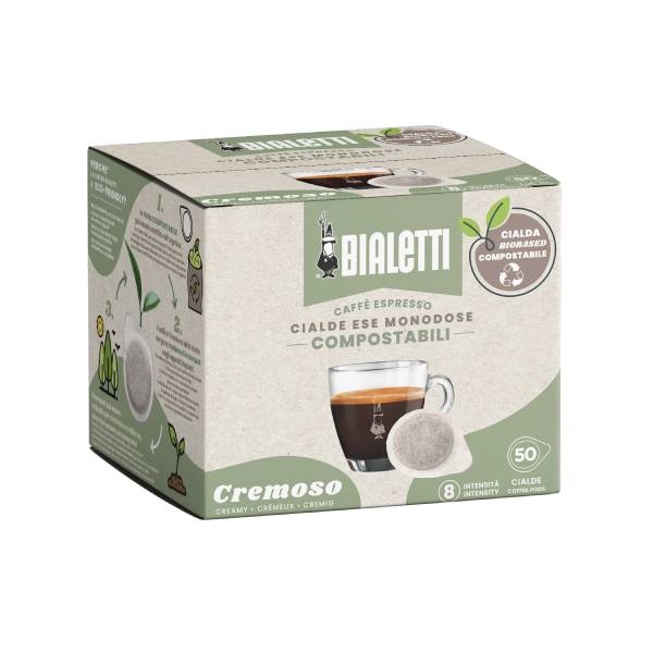 Bialetti Paper Capsule ( E.S.E. Pod ) Cremoso - 50 pcs