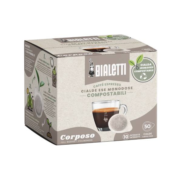 Bialetti Paper Capsule ( E.S.E. Pod ) Corposo - 50 pcs
