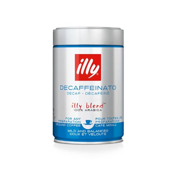 Illy Decaffeinato Grounded Coffee for Espresso - 250 gr.