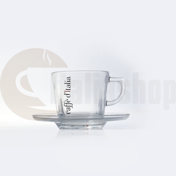 Caffè D'italia skleněný set sklenic na kapučíno