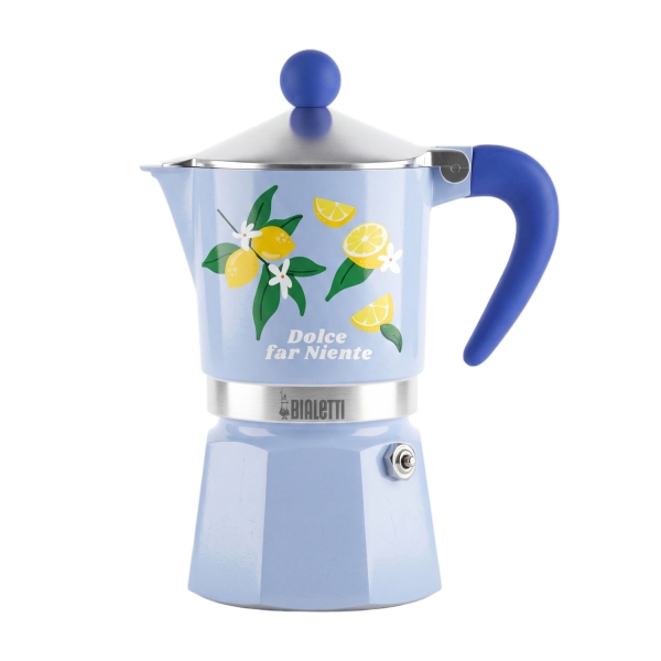 Bialetti Rainbow Kávovar na 3 Šálky Fruit Vibes Blue