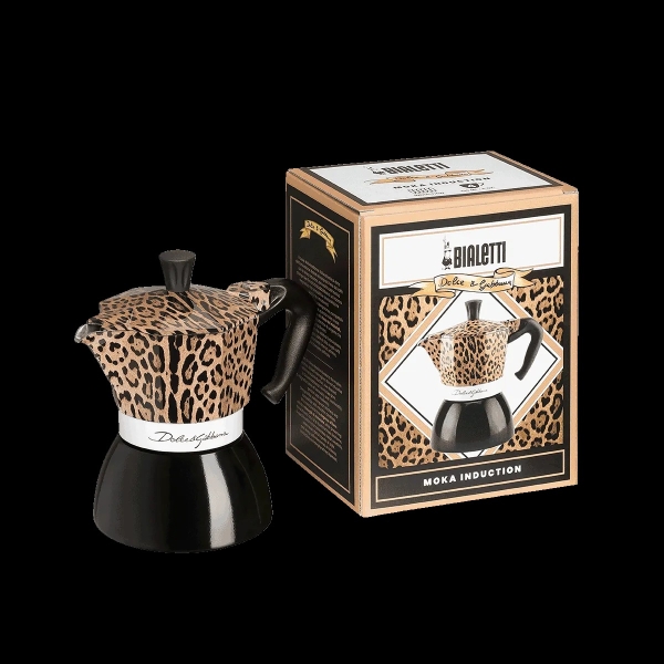 Kávovar Bialetti Dolce&amp;Gabbana Moka Induction Leopardo – 4 šálky