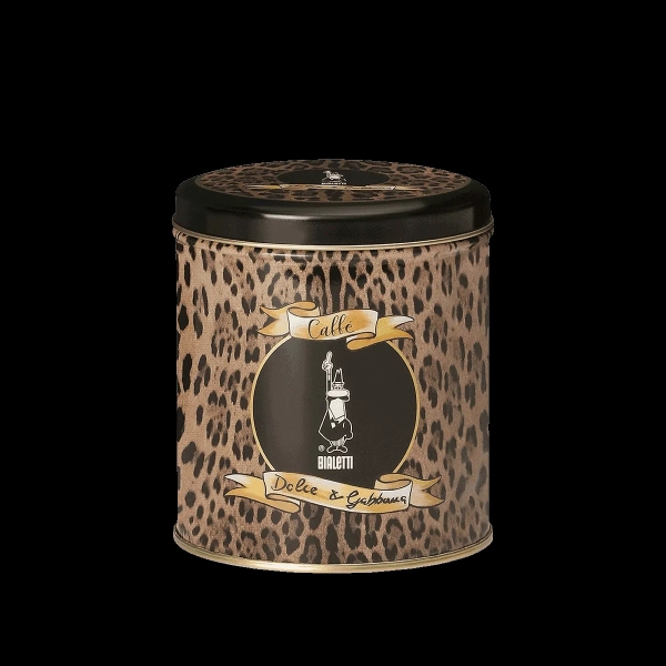 Bialetti Dolce&amp;Gabbana Perfetto Moka Audace – mletá káva 200 g + kovová dóza na kávu