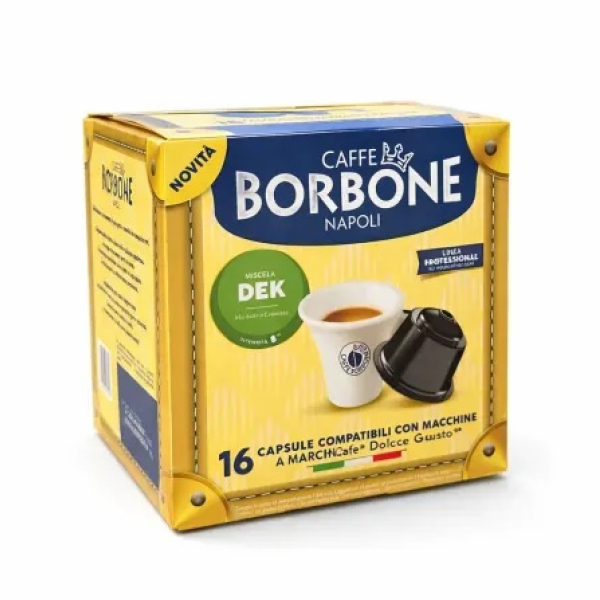 Borbone Decaffeinato – 16 kapslí, kompatibilních s Dolce Gusto