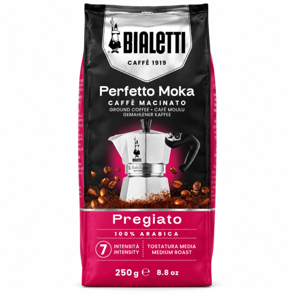 Bialetti Perfetto Moka Pregiato 100% Arabica mletá káva – 250 g