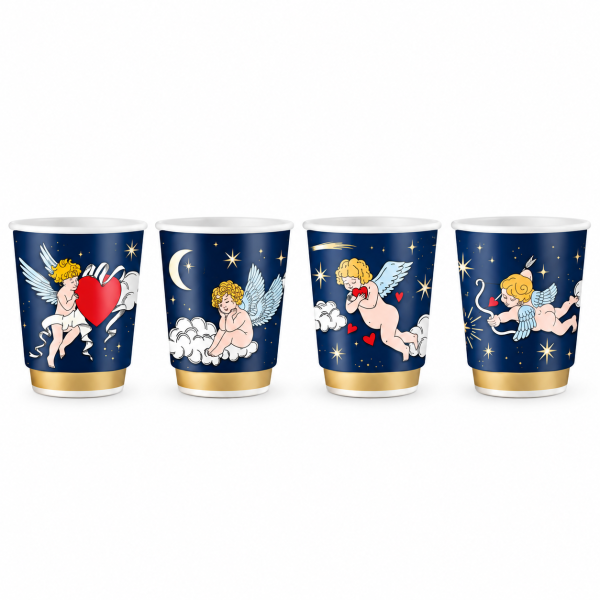 Sada 4 šálků s anděly – Bialetti Cielo Stellato