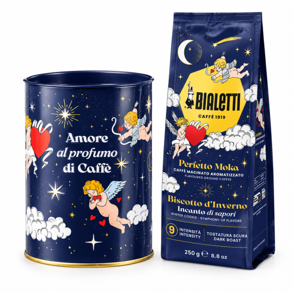 Mletá káva – Bialetti Perfetto Moka Biscotto d'inverno s dózou Cielo Stellato