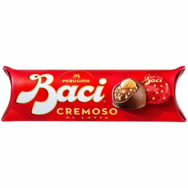 Baci Perugina Cremoso al Latte – čokoládové pralinky s lískovými oříšky, 3 ks, 37,5 g