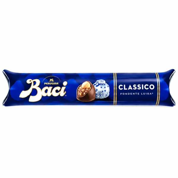 Baci Perugina Classico Fondente Luisa – čokoládové pralinky s lískovými oříšky, minimálně 9 ks, 125 g