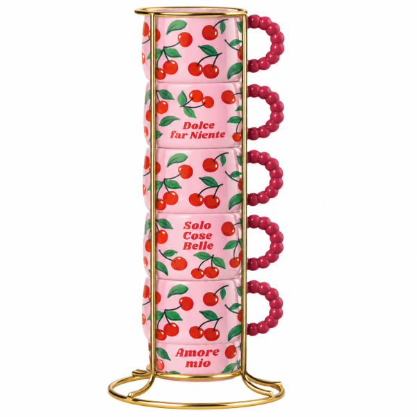 Bialetti Mercato della Frutta – Sada 6 porcelánových šálků na espresso