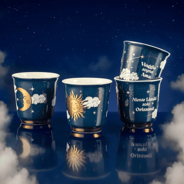 Sada 4 šálků „Slunce a Měsíc“ – Bialetti Cielo Stellato