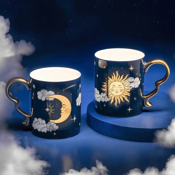 Sada 2 hrnků „Slunce a Měsíc“ – Bialetti Cielo Stellato