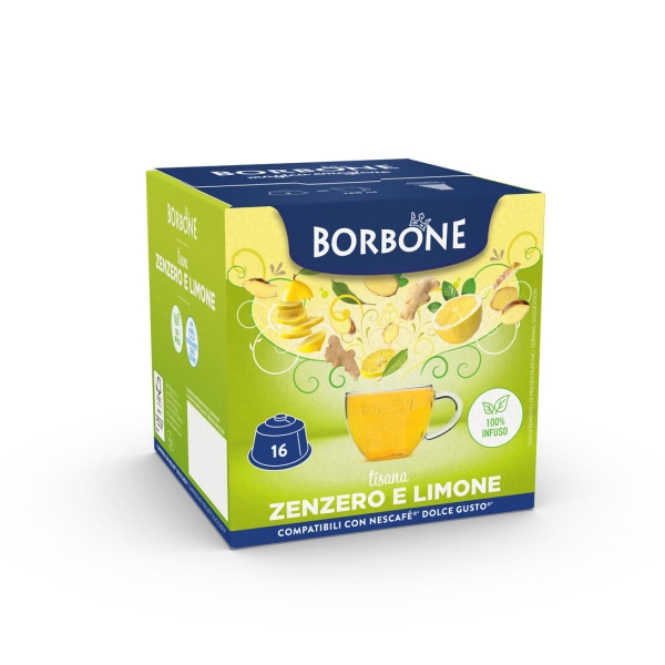 Borbone Bylinný čaj se zázvorem a citronem – 16 kapslí