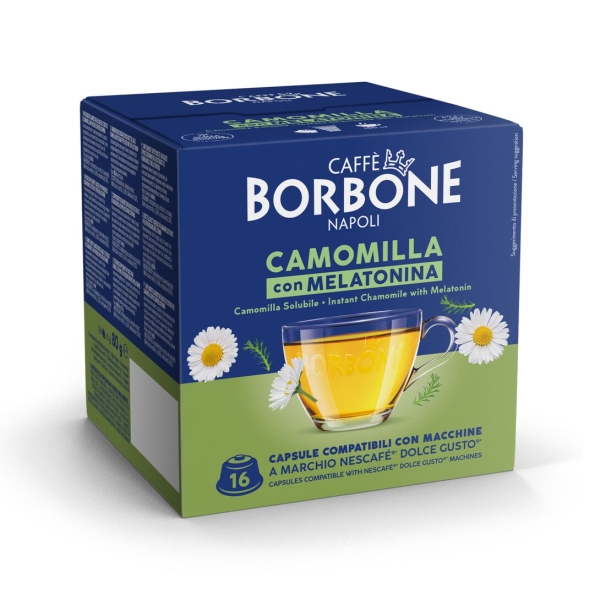 Borbone Rozpustný nápoj s heřmánkem a melatoninem – 16 kapslí